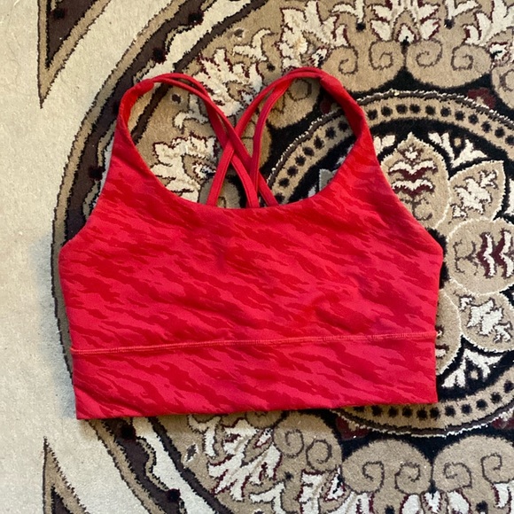 Lululemon Longline Energy Bra, Lunar Year Exclusive in Dark Red - size 6 - Picture 3 of 4